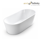 Arris Infinity ars - D8381 Villas 1490mm / 1690mm White One-Piece Freestanding Oval Soaking Bathtub