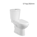 Saniware WC-2122A 720mm Ceramic Two-Piece Washdown Toilet Bowl Sinki Tandas Bilik Mandi S-Trap 250mm / 300mm & P-Trap 180mm Roughing-In