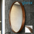 Glorex GLC 4003W/W Wall mounted Round Wall Mirror 685mm Diameter Walnut Rubber Wood Frame
