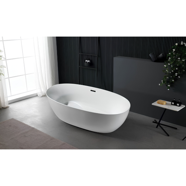 Arris Infinity ars - M1610 Zona Villa 1400mm / 1500mm / 1600mm / 1700mm White One-Piece Freestanding Oval Soaking Bathtub