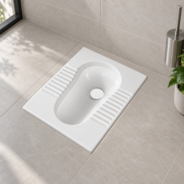 Saniware SP-501S 520mm Squatting Pan W.C Built-In Platform Tandas Cangkung 520 x 420 x 230mm for Bathroom & Commercial Washroom
