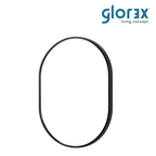 Glorex GLC 2004A/B Wall Mounted Black Pill Shape Wall Mirror 500×700mm Slim 28mm Aluminium Frame Vertical Mount Only