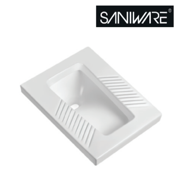Saniware SP-509 595mm Rectangular Squatting Pan W.C Built-In Platform Tandas Cangkung 595 x 460 x 180mm for Bathroom & Commercial Washroom