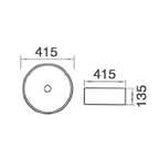Saniware WB-3101 415mm Glossy White & Black Round Above Counter Basin Sinki Tandas Bilik Mandi For Modern Luxury Vanity & Renovation Projects