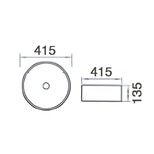 Saniware WB-3101 415mm Glossy White & Black Round Above Counter Basin Sinki Tandas Bilik Mandi For Modern Luxury Vanity & Renovation Projects