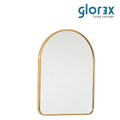 Glorex GLC 2003A/G Gold Arch Shape Wall Mirror 500×700mm Slim 28mm Aluminium Frame Vertical Mount Only
