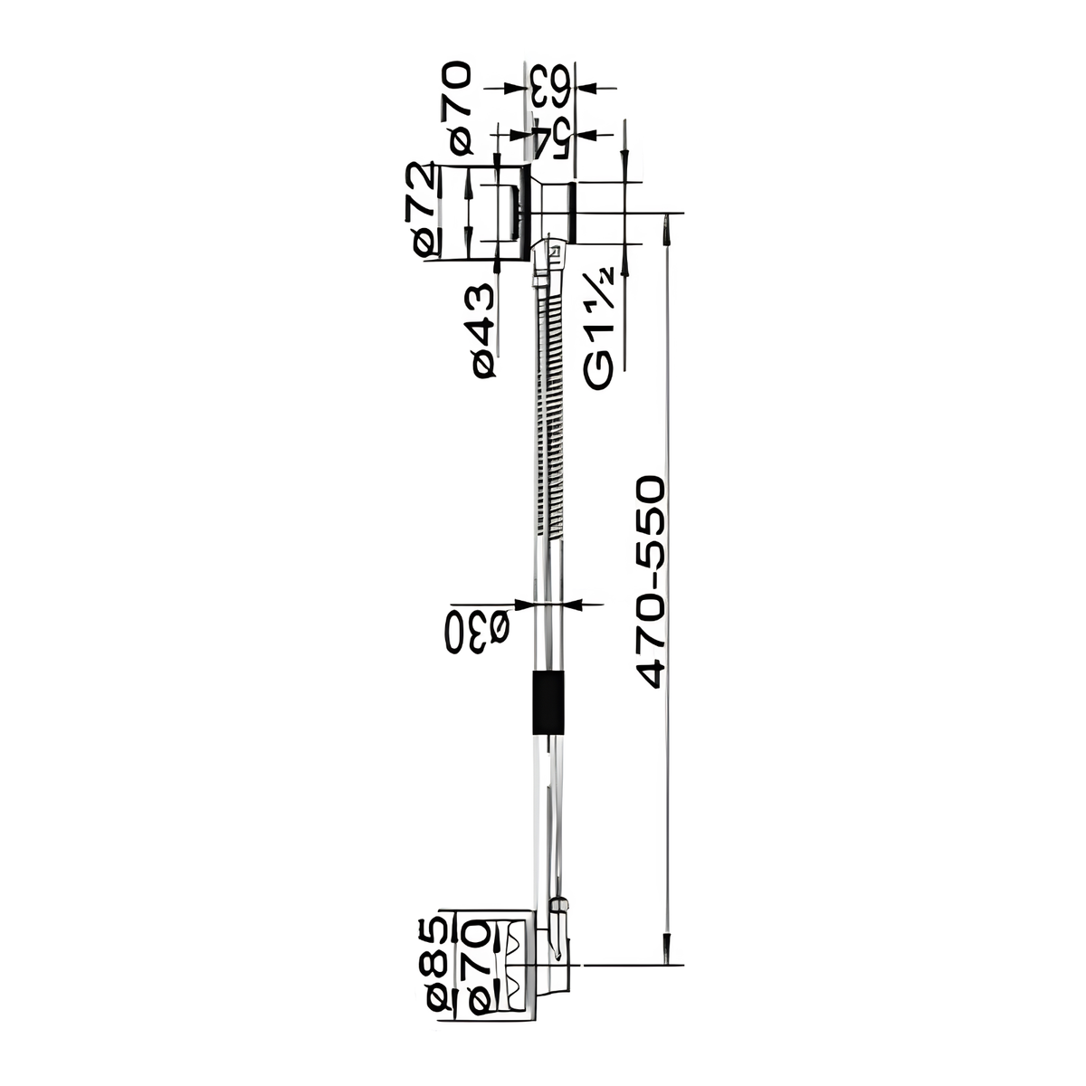 Onimi LBPW1 Brass Bath Pull Waste with Overflow – Chrome & Brass