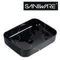 Saniware WB-3103 500mm Glossy Black Rectangular Above Counter Basin Sinki Tandas Bilik Mandi For Modern Luxury Vanity & Renovation Projects