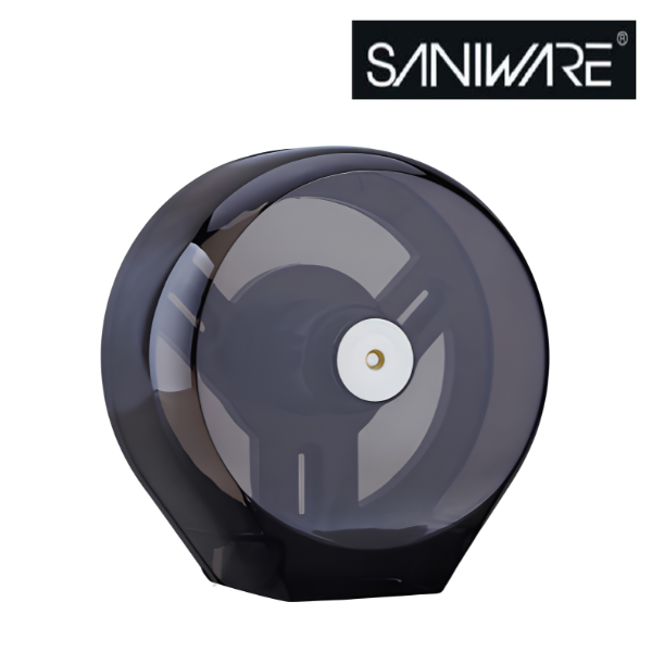 Saniware SWP-BF-1200/B 280mm Black Jumbo Roll Paper Dispenser Wall Mounted Toilet Tissue Holder Tisu Tandas for Commercial Toilet & Washroom