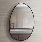 Glorex GLC PB7090A/B Wall Mounted Mirror 700×900mm Slim 28mm Aluminium Frame Multiple Hanging Options