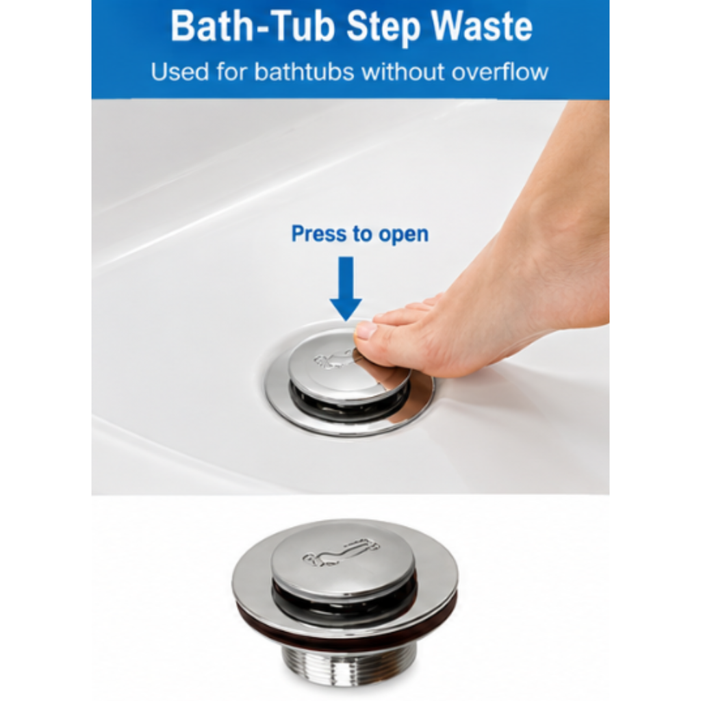 Onimi LBSW1 Push Button Bath Waste – Chrome