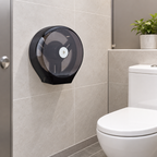 Saniware SWP-BF-1200/B 280mm Black Jumbo Roll Paper Dispenser Wall Mounted Toilet Tissue Holder Tisu Tandas for Commercial Toilet & Washroom