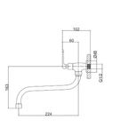Saniware SWP-BR-3366A Chrome Ablution Tap Suitable for: Ablution Areas, Mosques, Prayer Rooms and Foot Washing Points