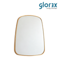 Glorex GLC RT6080A/G Wall Mounted Gold Rounded Trapezoid Wall Mirror 600×800mm Slim 28mm Aluminium Frame Vertical Mount