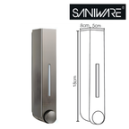 Saniware SWP-BF-1202/B 180mm Slim Black Wall Mounted Paper Dispenser Tissue Holder 180 x 80 x 50mm for Commercial Toilet & Washroom