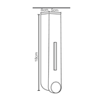 Saniware SWP-BF-1202/B 180mm Slim Black Wall Mounted Paper Dispenser Tissue Holder 180 x 80 x 50mm for Commercial Toilet & Washroom