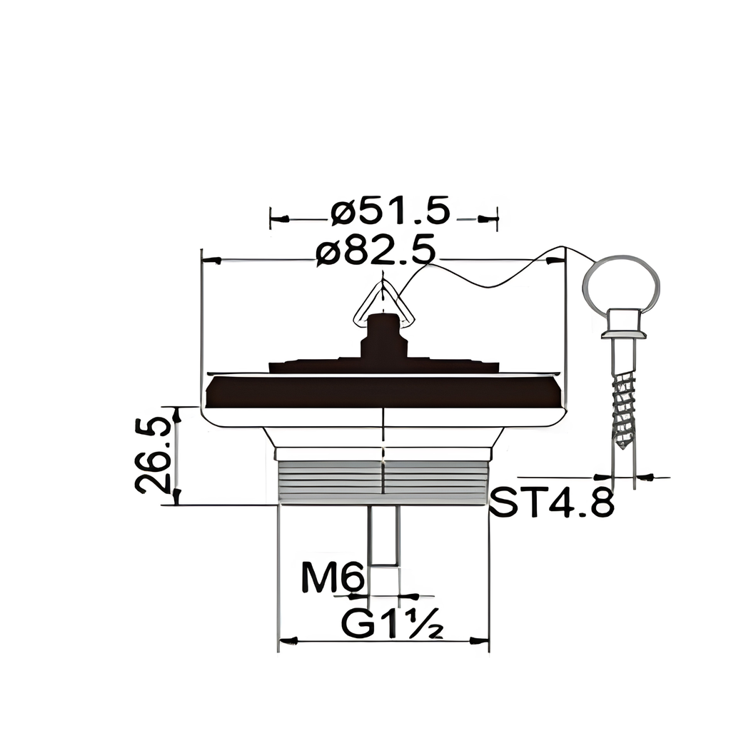 Onimi C01011 Pull Up Basin Waste with Lever Mechanism – Chrome