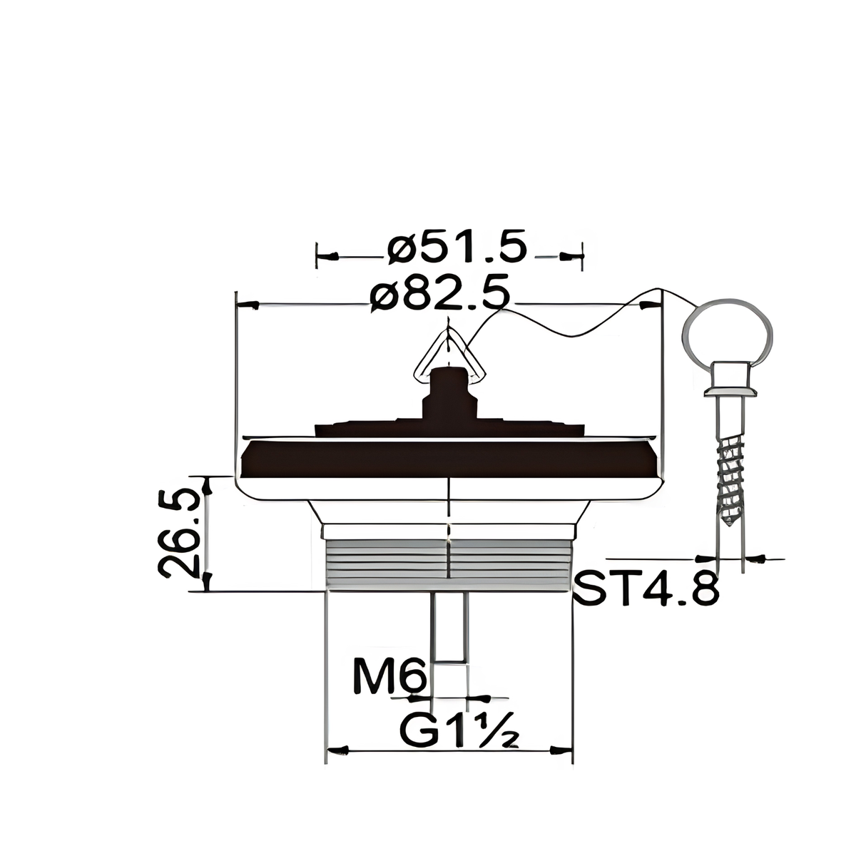 Onimi C01011 Pull Up Basin Waste with Lever Mechanism – Chrome