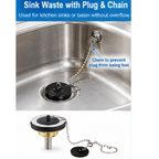 Onimi C01011 Pull Up Basin Waste with Lever Mechanism – Chrome