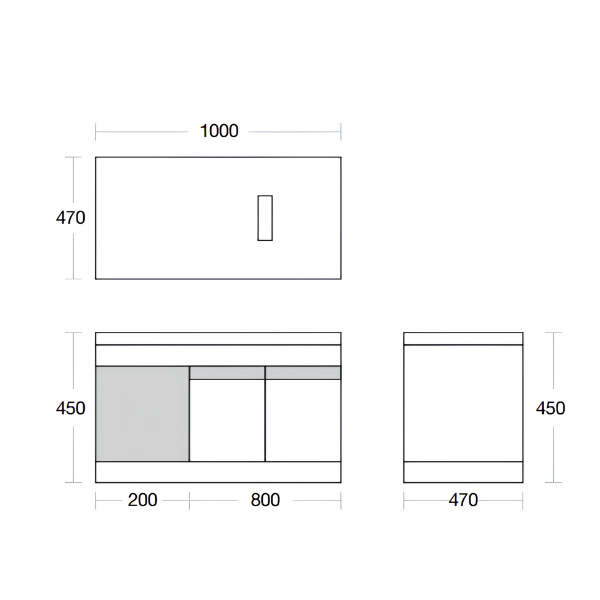 Saniware SWBC‑C5801‑WH 1000mm White Wall‑Mounted Stainless Steel Vanity Cabinet with Countertop – Premium Bathroom Storage & Renovation Unit