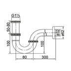 Onimi PT02 Chrome P Trap 1 1/4" (32mm) Suitable For Basin Waste Trap