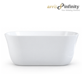 Arris Infinity ars - D8330 - 140 ARTES 1400mm White One-Piece Freestanding Rounded Rectangular Soaking Bathtub