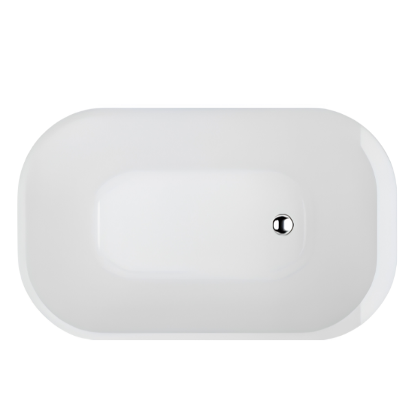 Arris Infinity ars - D8330 - 140 ARTES 1400mm White One-Piece Freestanding Rounded Rectangular Soaking Bathtub
