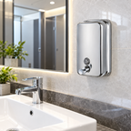 Saniware SWP-BF-1102 1000ml SUS304 Stainless Steel Liquid Soap Dispenser Polished Chrome Wall Mounted Sabun Dispenser for Commercial Washroom