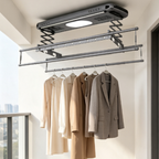 Saniware SW‑9016A Aluminium Electric Clothes Hanger 1300 ( L ) x 350 ( W ) x 78mm Premium Retractable Drying Rack for Home & Renovation Projects