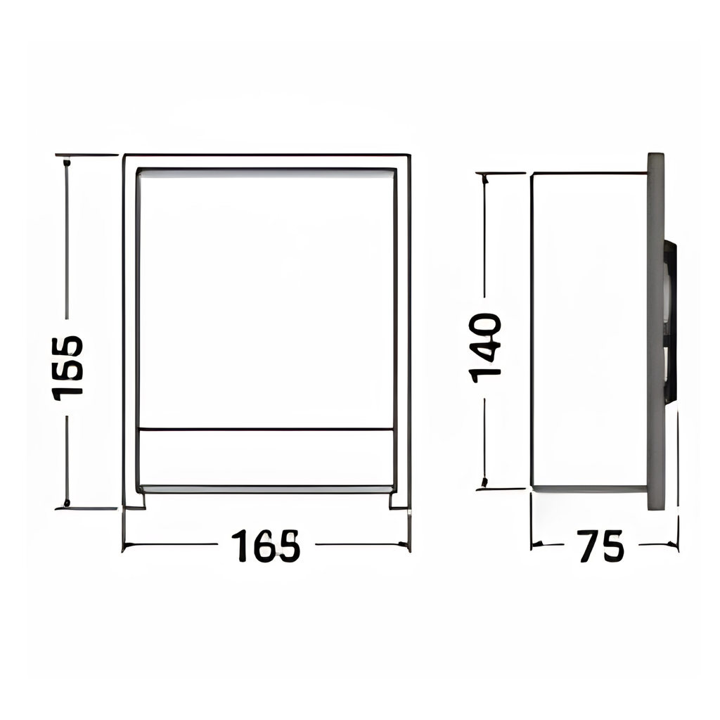 Onimi A120 165 × 165 × 75mm Stainless Steel 304 Polished Chrome Anti-Splash Concealed Single Toilet Paper Roll Holder – Wall Mounted