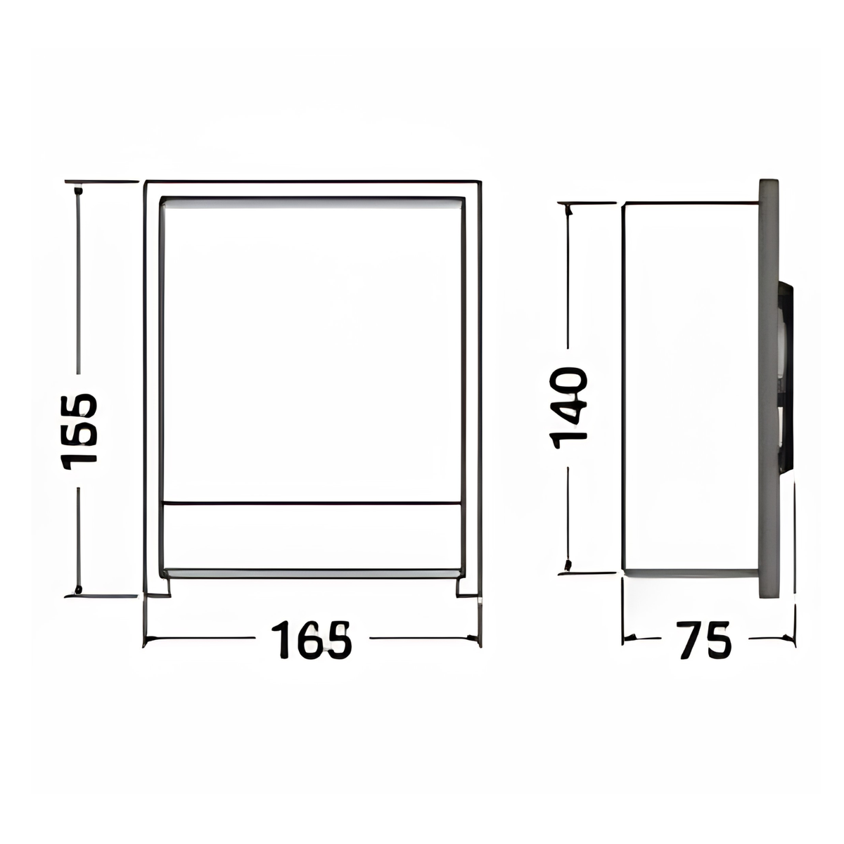 Onimi A120 165 × 165 × 75mm Stainless Steel 304 Polished Chrome Anti-Splash Concealed Single Toilet Paper Roll Holder – Wall Mounted