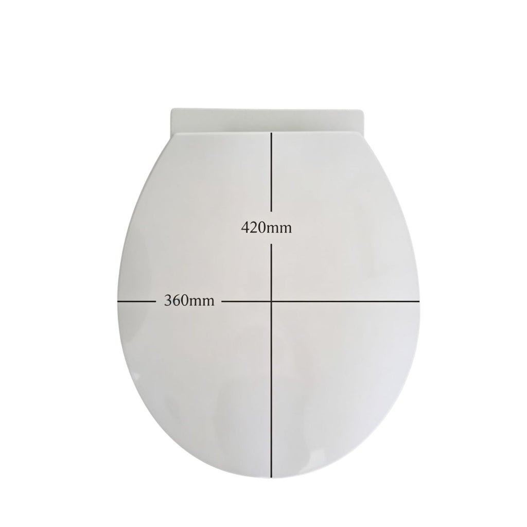O Shape 450mm Soft Close Luton Seat & Cover Thin Profile - Replacement Seat & Cover For Luton