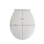 O Shape 450mm Soft Close Luton Seat & Cover Thin Profile - Replacement Seat & Cover For Luton
