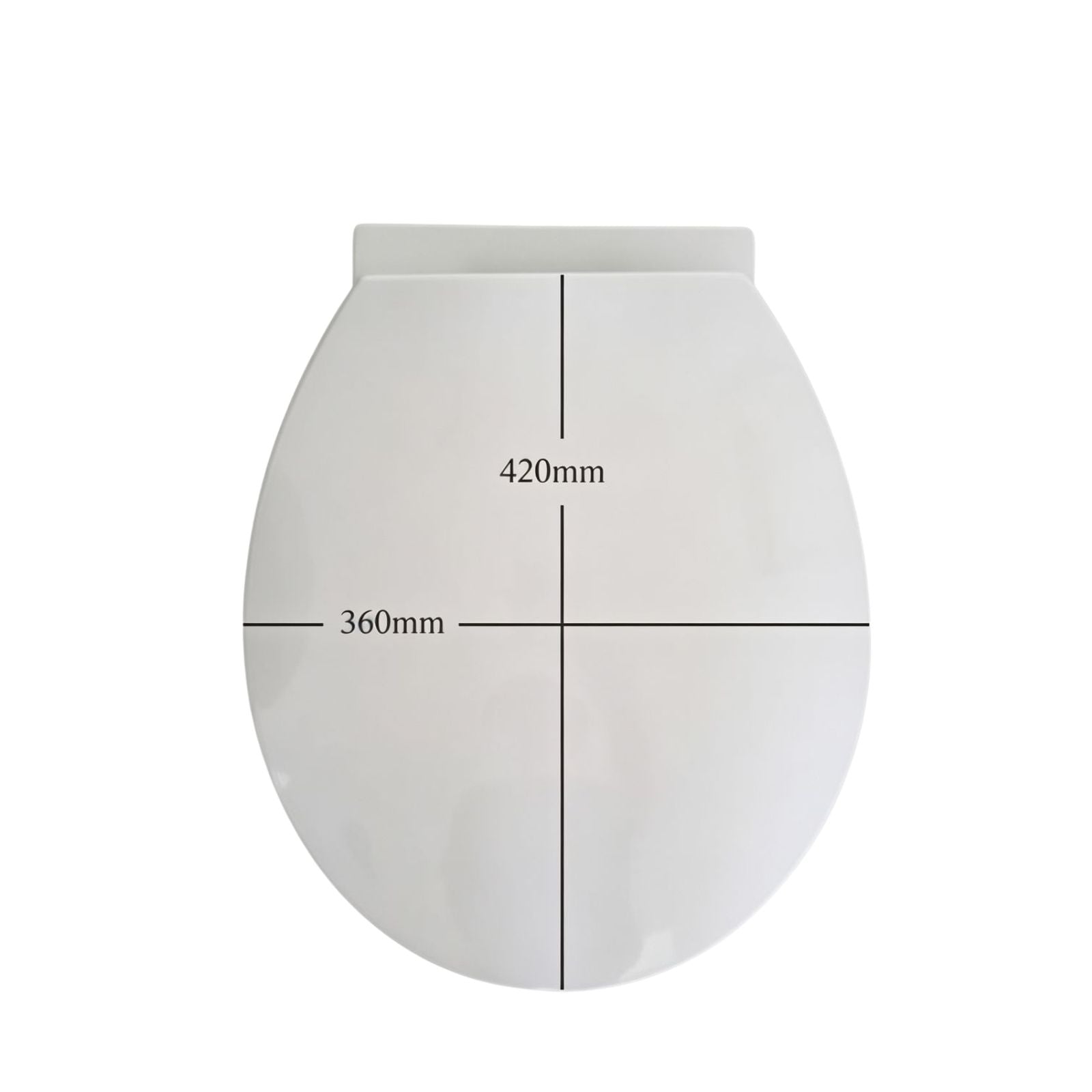 O Shape 450mm Soft Close Luton Seat & Cover Thin Profile - Replacement Seat & Cover For Luton