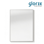 Glorex GLC 1001A/S Wall Mounted Silver Rectangular Wall Mirror 500×700mm Ultra-Slim 15mm Aluminium Frame Vertical & Horizontal Mount