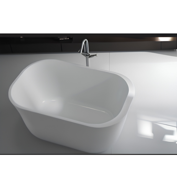 Arris Infinity ars - D8330 - 140 ARTES 1400mm White One-Piece Freestanding Rounded Rectangular Soaking Bathtub