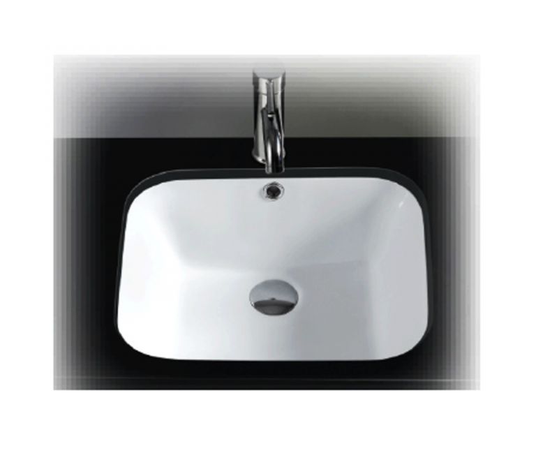 DOCASA 202B 460mm Ceramic White Under Counter Basin Sinki Tandas Bilik Mandi For Bathroom,Dining Area,Outdoor Murah