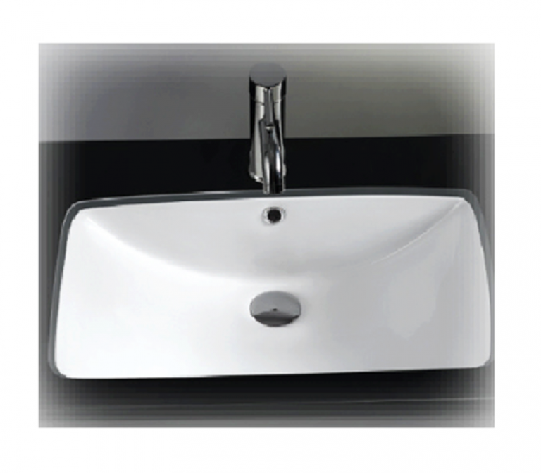 DOCASA 202E 600mm Ceramic WhiteBlack Under Counter Basin Sinki Tandas Bilik Mandi For Bathroom,Dining Area,Outdoor Murah