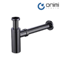 Onimi TP-S-T53012-BL SS304 Bottle Trap 1 1/4" (32mm) Black Finish Suitable For Basin Use