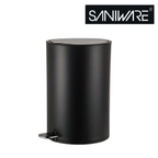 Saniware 12L Pedal Dustbin Soft Closing Lid Removable Inner Bucket Tong Sampah Bathroom Kitchen Office Bin – Black / Blue / Champagne Gold / Rose Gold / White / Stainless Steel
