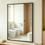 Glorex GLC 1002A/B Wall Mounted Mirror 450×600mm Ultra-Slim 15mm Aluminium Frame Vertical & Horizontal Mount