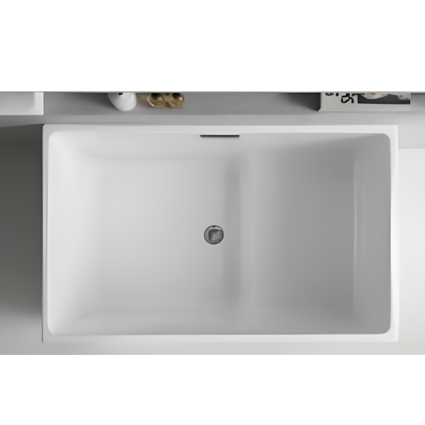 Arris Infinity ars - 27-Y Japanese 1200mm White Rectangular Freestanding Soaking Bathtub with Seat