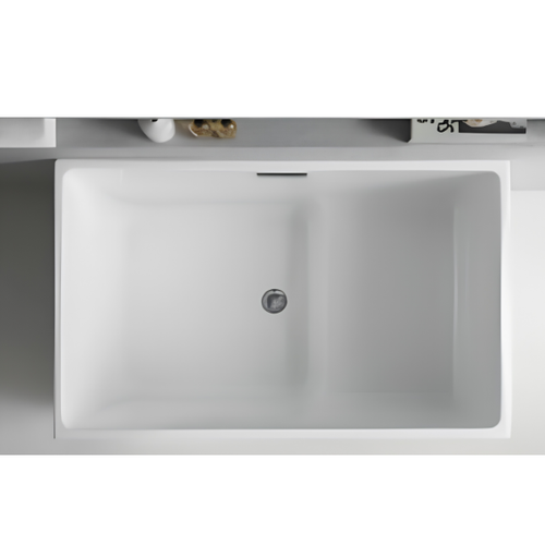 Arris Infinity ars - 27-Y Japanese 1200mm White Rectangular Freestanding Soaking Bathtub with Seat