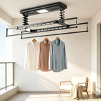 Saniware SW‑9019 Aluminium Electric Clothes Hanger 1160 (L) × 350 (W) × 80mm | Premium Retractable Drying Rack