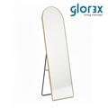 Glorex GLC 3002A/G Gold Arch Full-Length Mirror 500×1600mm Slim 15mm Aluminium Frame Wall-Mount & Freestanding
