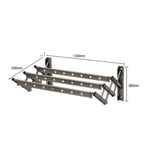 Saniware SW‑CH318C Aluminium Retractable Clothes Hanger 1200 (L) × 600 (W) × 380mm | Wall‑Mounted 1.2M Drying Rack