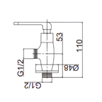 Saniware SWP-BR-3300 Chrome Angle Valve Suitable for: Basin Taps, Toilet Cisterns and Compatible Bathroom Water Supply Connections