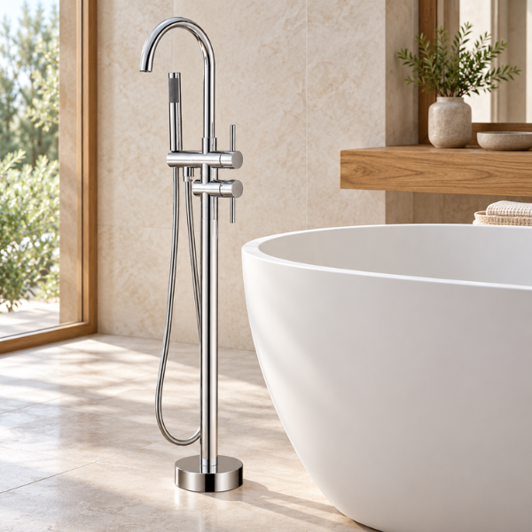 Arris Infinity ars - 73217 - C 1150mm Chrome Floor-Standing Bath Mixer Tap with Hand Shower