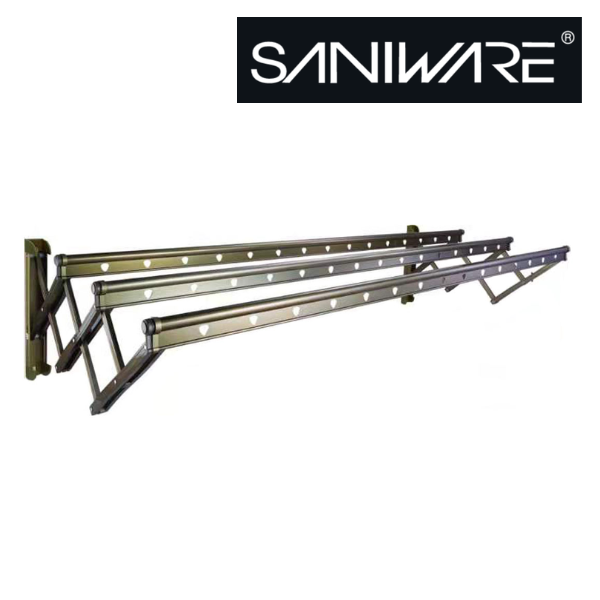 Saniware SW‑CH319A Aluminium Retractable Clothes Hanger 2000 (L) × 900 (W) × 480mm | Wall‑Mounted 2M Drying Rack