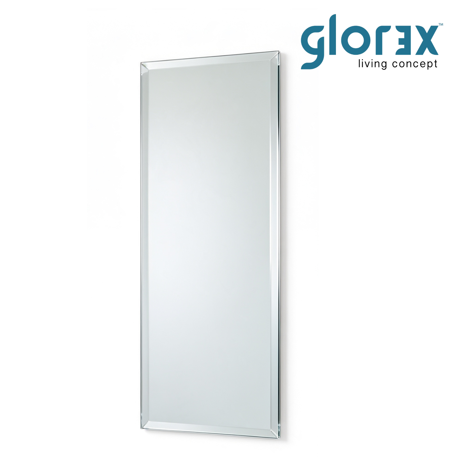 Glorex GLC 3003N Wall Mounted Frameless Bevel Edge Full-Length Mirror 300×1200mm Vertical Mount Only